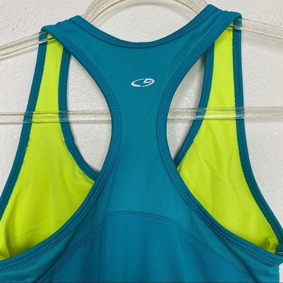 C9 Champion Green Racerback Workout Tank Top - Picture 3 of 8